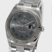 Rolex Datejust 41 Wimbledon Ref 126334 Steel Slate Dial